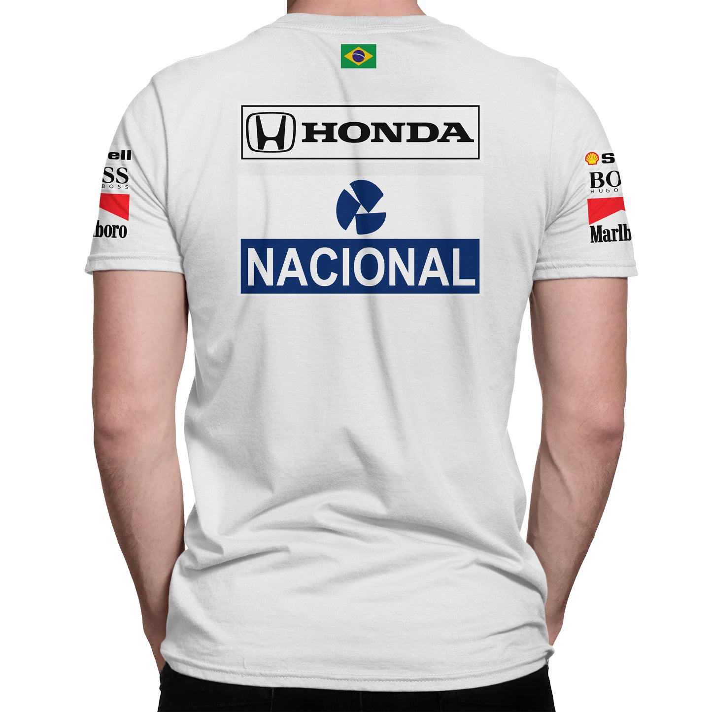 Polera Mclaren Ayrton Senna F1 Retro