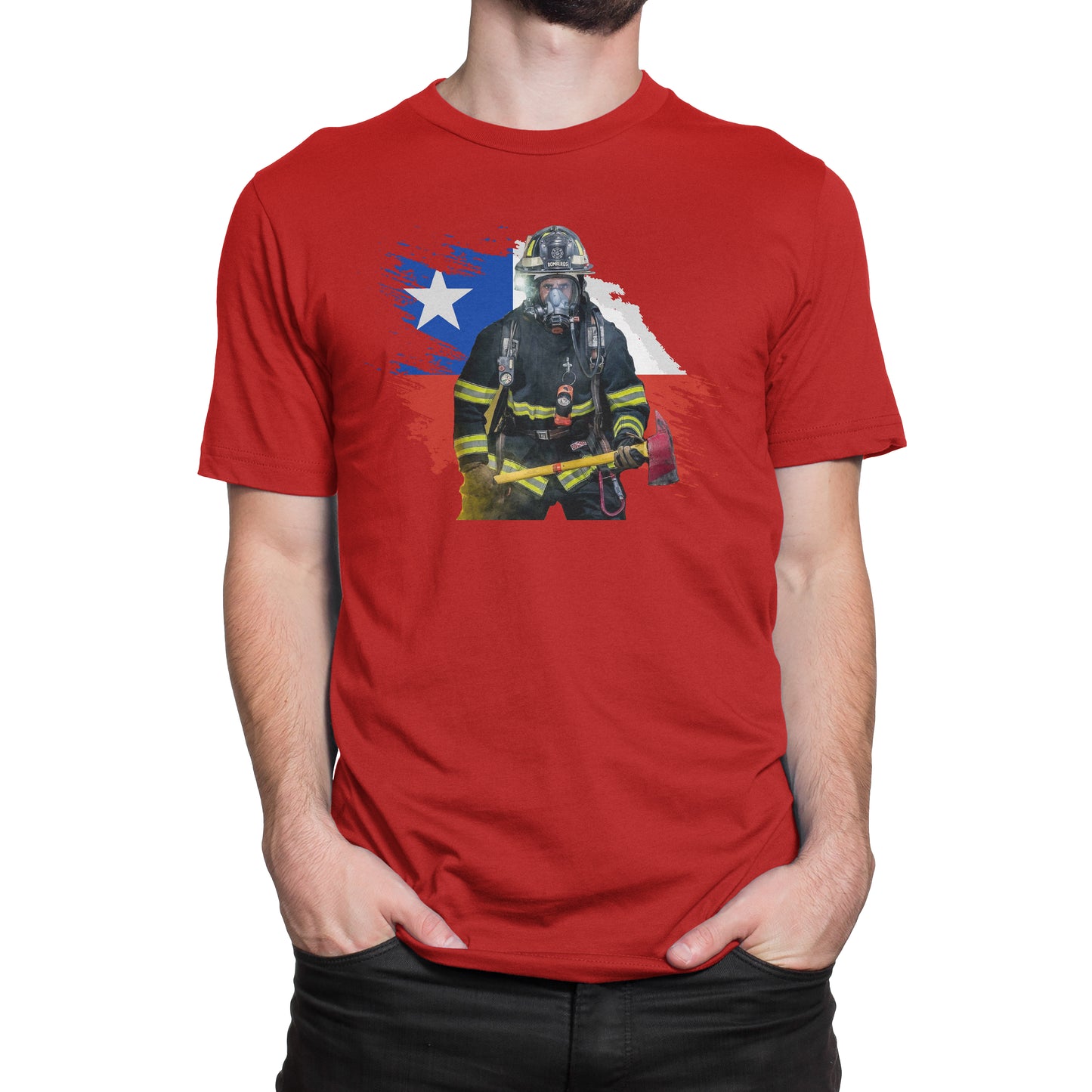 Polera Bomberos Bandera Chile